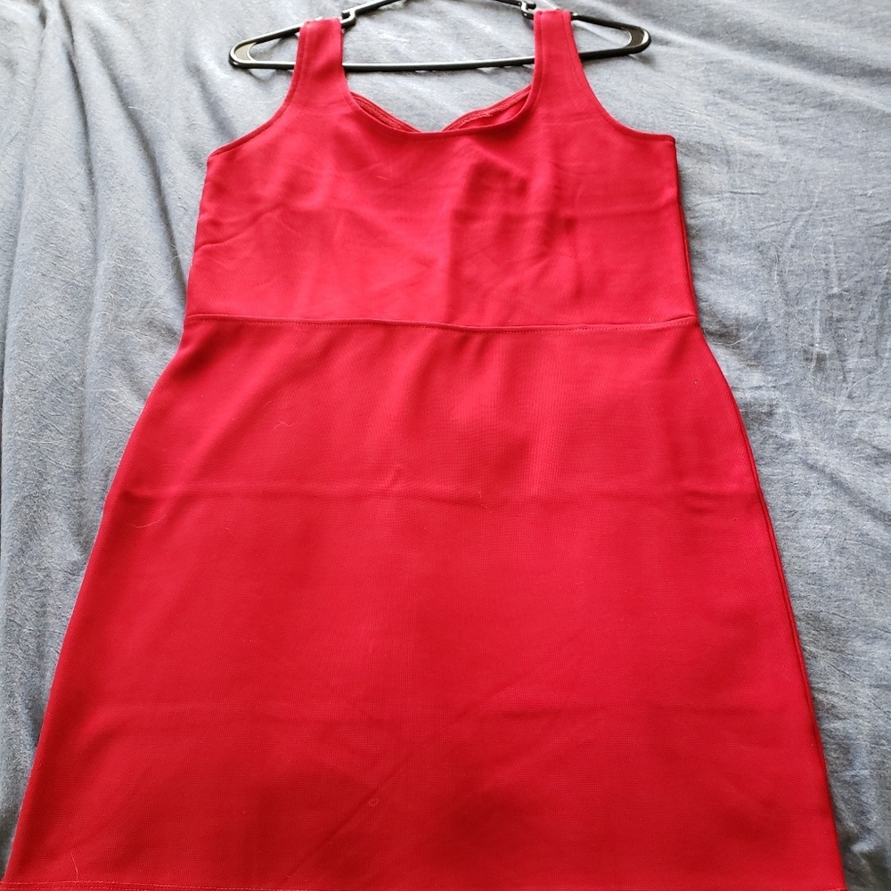 Red "COLOR STORY" mini dress